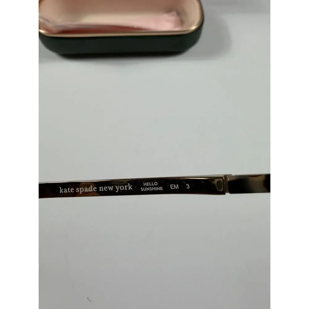 Kate Spade Amarissa Aviator Sunglasses Black Gold Gradient Lens
